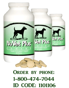 Click Here to order NuVet Supplement